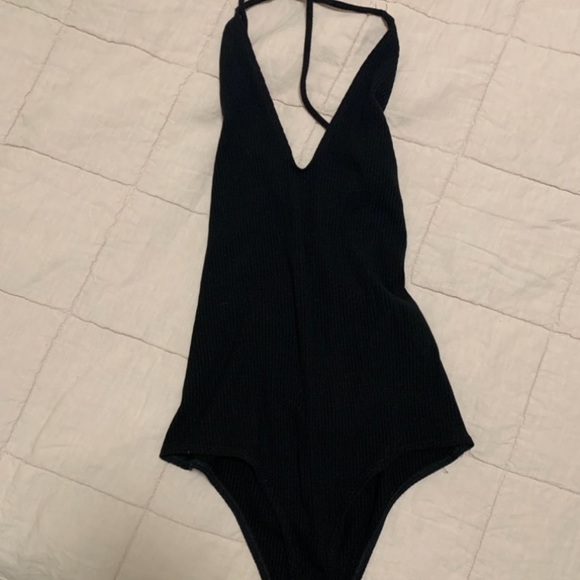 Reformation Black Ribbed Blase Bodysuit - Picture 5 of 7